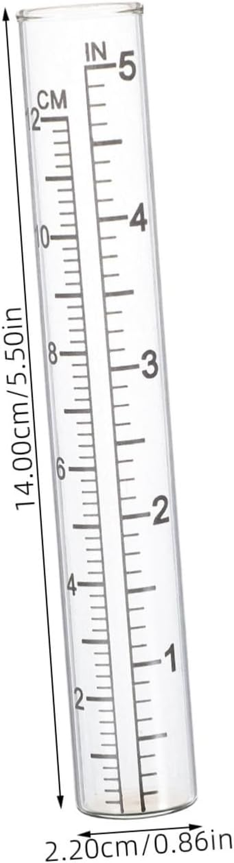 CLISPEED 2Pcs Grass Gauge Garden Water Measuring Tool Large Rain Gauge Outdoor Decorative Replacement Tube Transparent image number 5