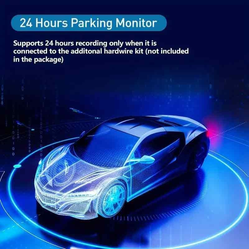 WAVANCKY 3 Channel Dash Cam Front and Rear inside for Cars, Full UHD Car Camera Front Rear with 32GB Card, Car Camera with IR Night Vision, 170&deg;Wide Angle, G-Sensor, 24H Recording, Loop Recording image number 1