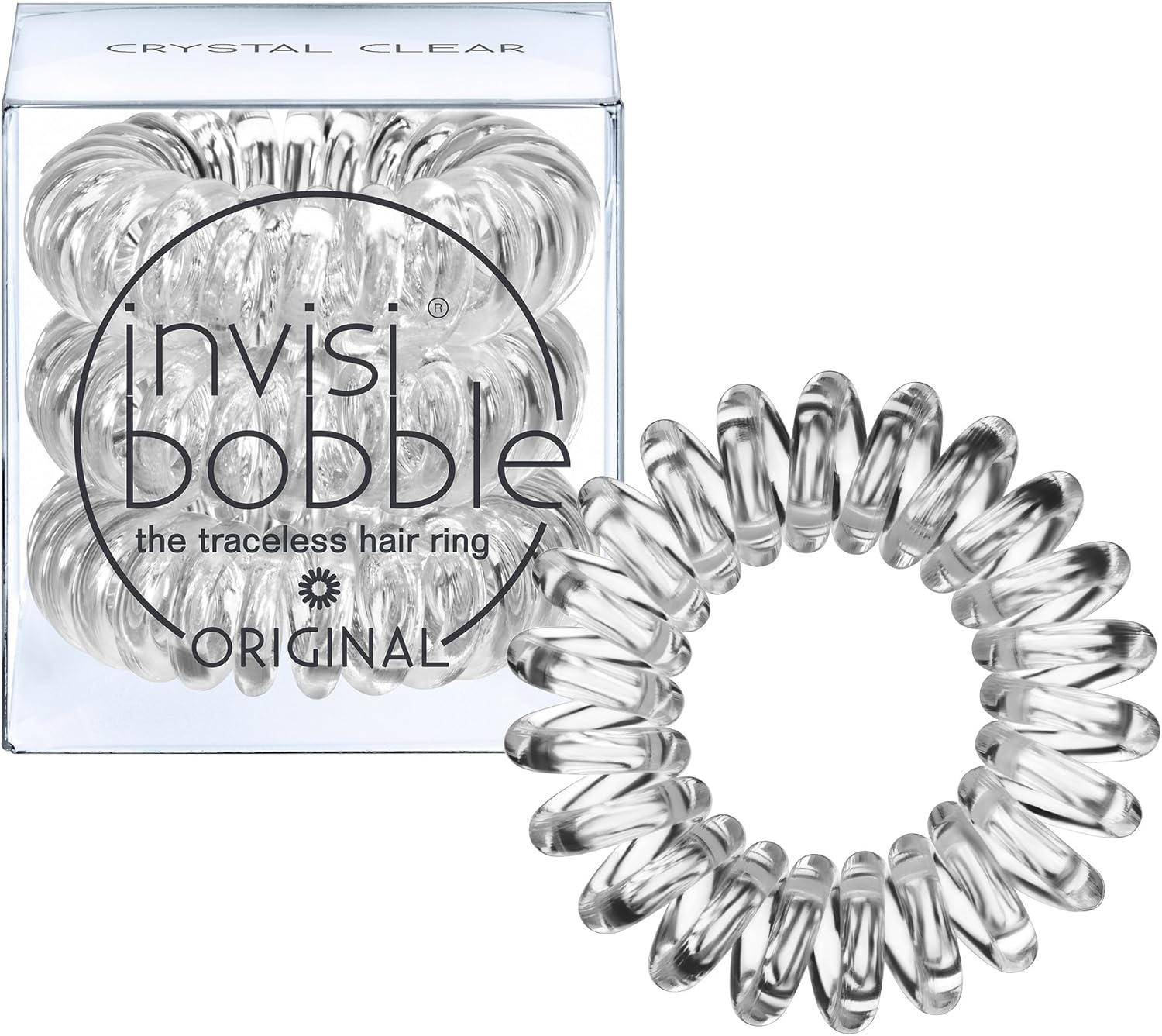 Invisibobble Original Hair Bobbles Crystal Clear Pack of 3