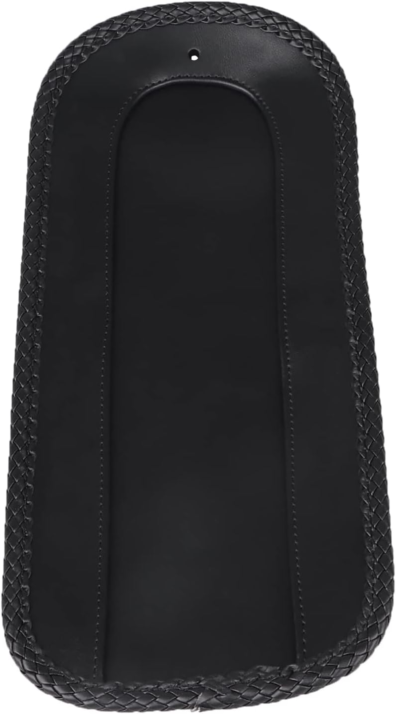 Black Vinyl Leather Motorcycle Smooth Rear Fender Bib for Harley Softail FX/FXR 1984-2006 image number 5