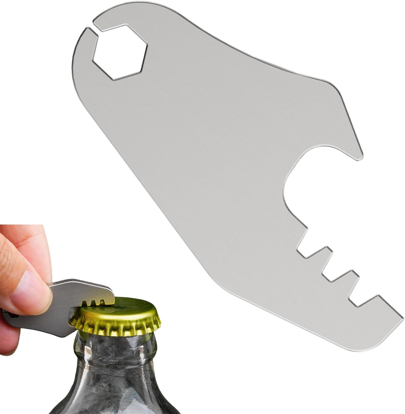 Fellflying Metal Keychains,Titanium Heavy Duty Jewelry,Necklace Charm Pocket Outdoor Tool - for Daily Camping Picnic Travel Hiking Fishing Office Wallet Handbag Backpack Adults Men Dad