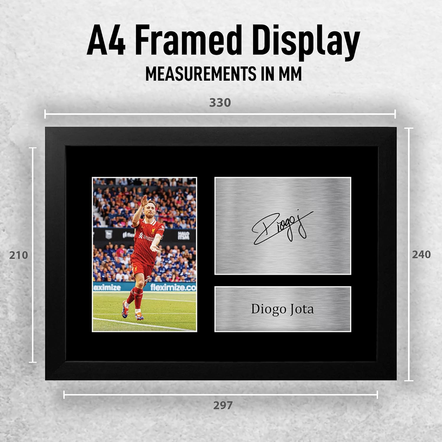 HWC Trading FR A4 Diogo Jota Liverpool Gifts Printed Signed Autograph Picture for Fans and Supporters - A4 Framed image number 2