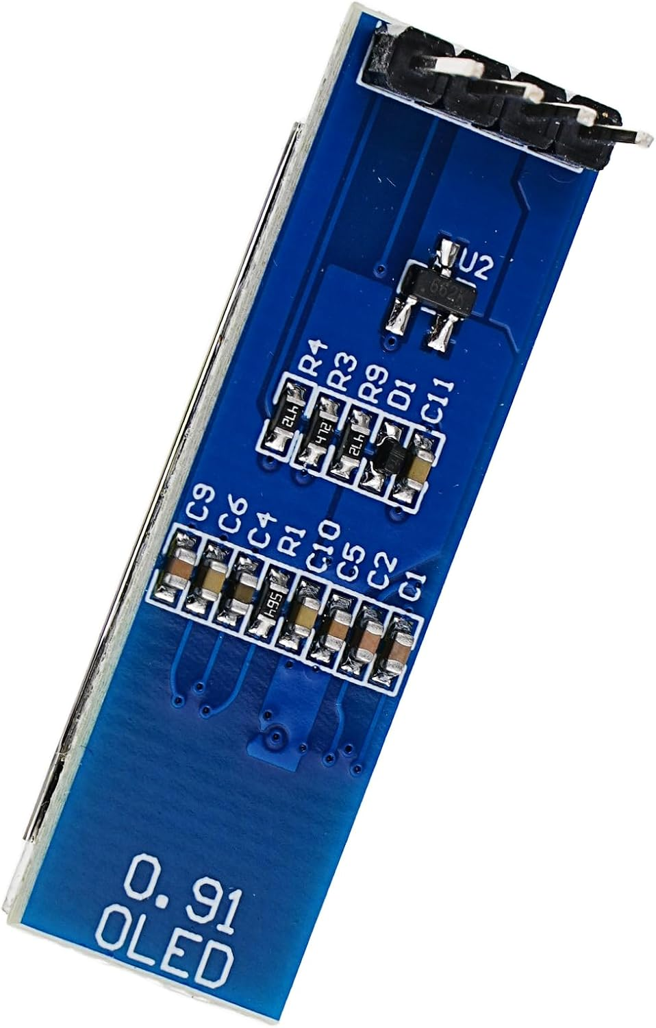 A-DIGISHUO 2Pcs 0.91 Inch I2C OLED Display Module DC 3.3V-5V 128&times;32 Resolution Compatible with Arduino Raspberry PI White image number 5