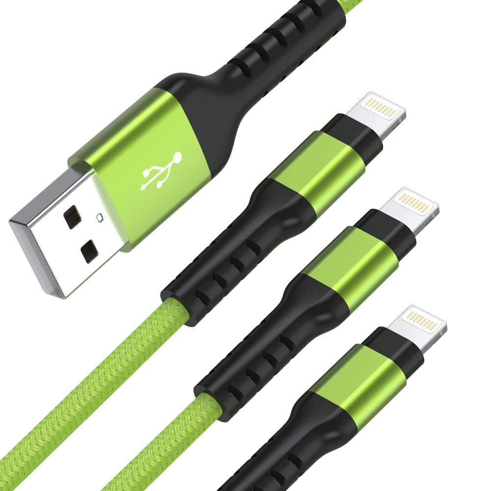 Boreguse 15W USB to Lightning Cable USB Iphone Cable, [3Pack 1M/1M/2M] Iphone Charge Cable, Nylon Braided Lightning Cable, [Mfi Certified] Iphone Cable Compatible for Iphone/Ipad/Ipod