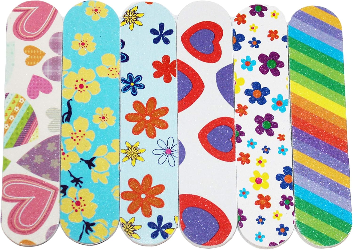 Zcollection TM (1 DOZEN) Colorful Girly Mini Emery Board Nail Files image number 1