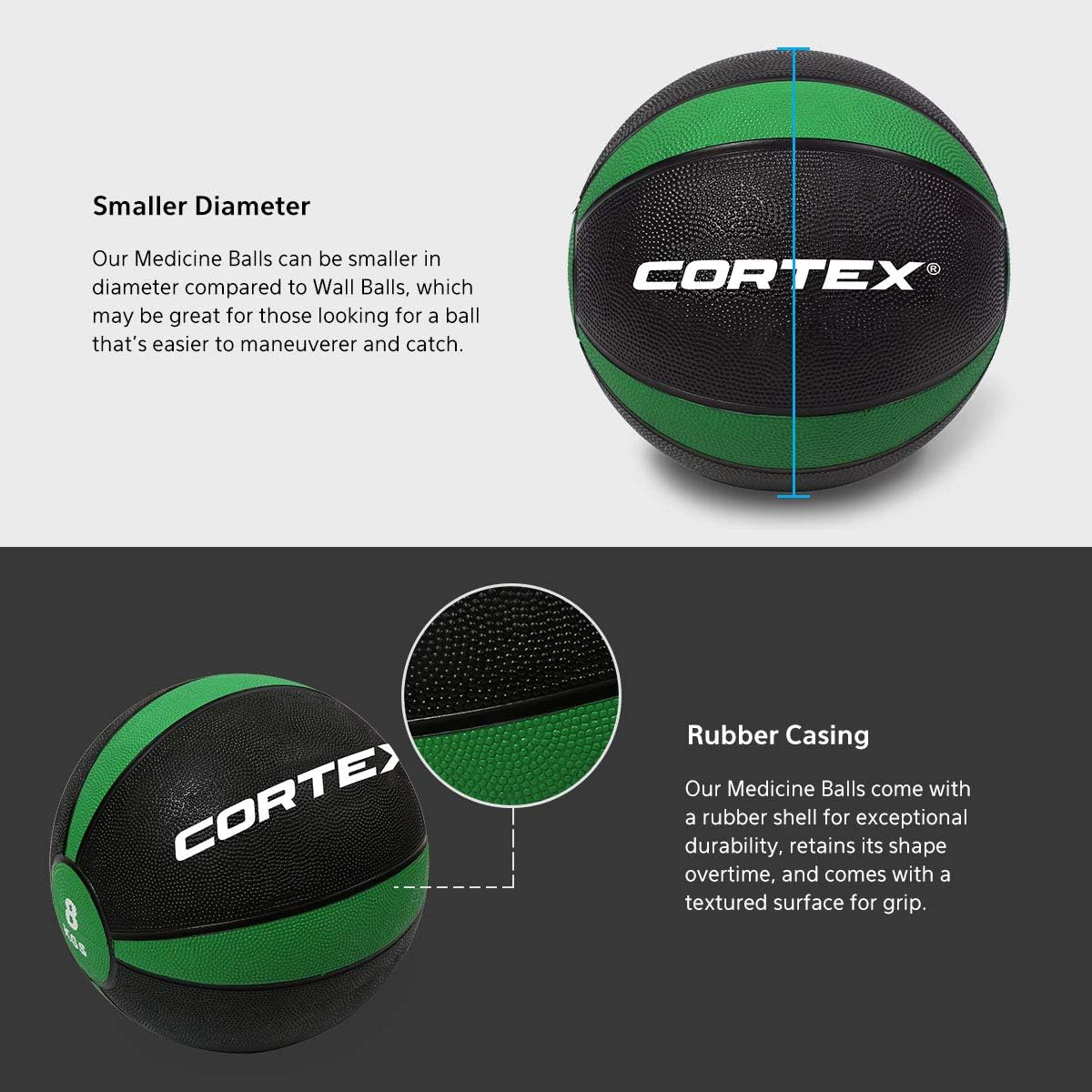 Lifespan Fitness 8Kg Medicine Ball, Black/Blue (MEDBALL8)