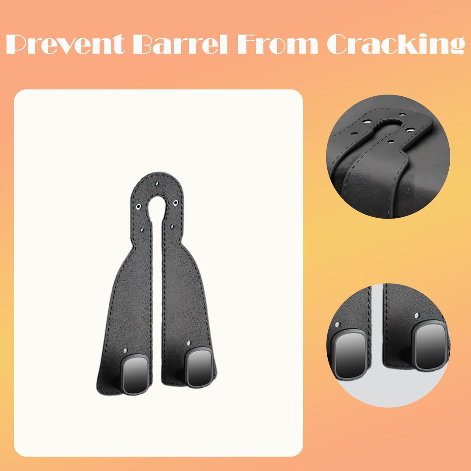 4Pcs Car Seat Backrest Double Hooks, Car Seat Head Hook Holder, Leather Purse Hanger Holder for Bags Durable Metal Interlayer Design for Organizing Items (Black) image number 6