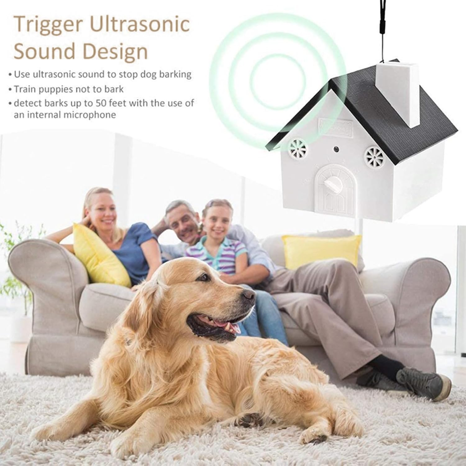 Anti Barking Device,Ultrasonic Dog Barking Deterrent Device, 50 Ft. Dog Barking Control Device Indoor Outdoor for Dogs image number 6