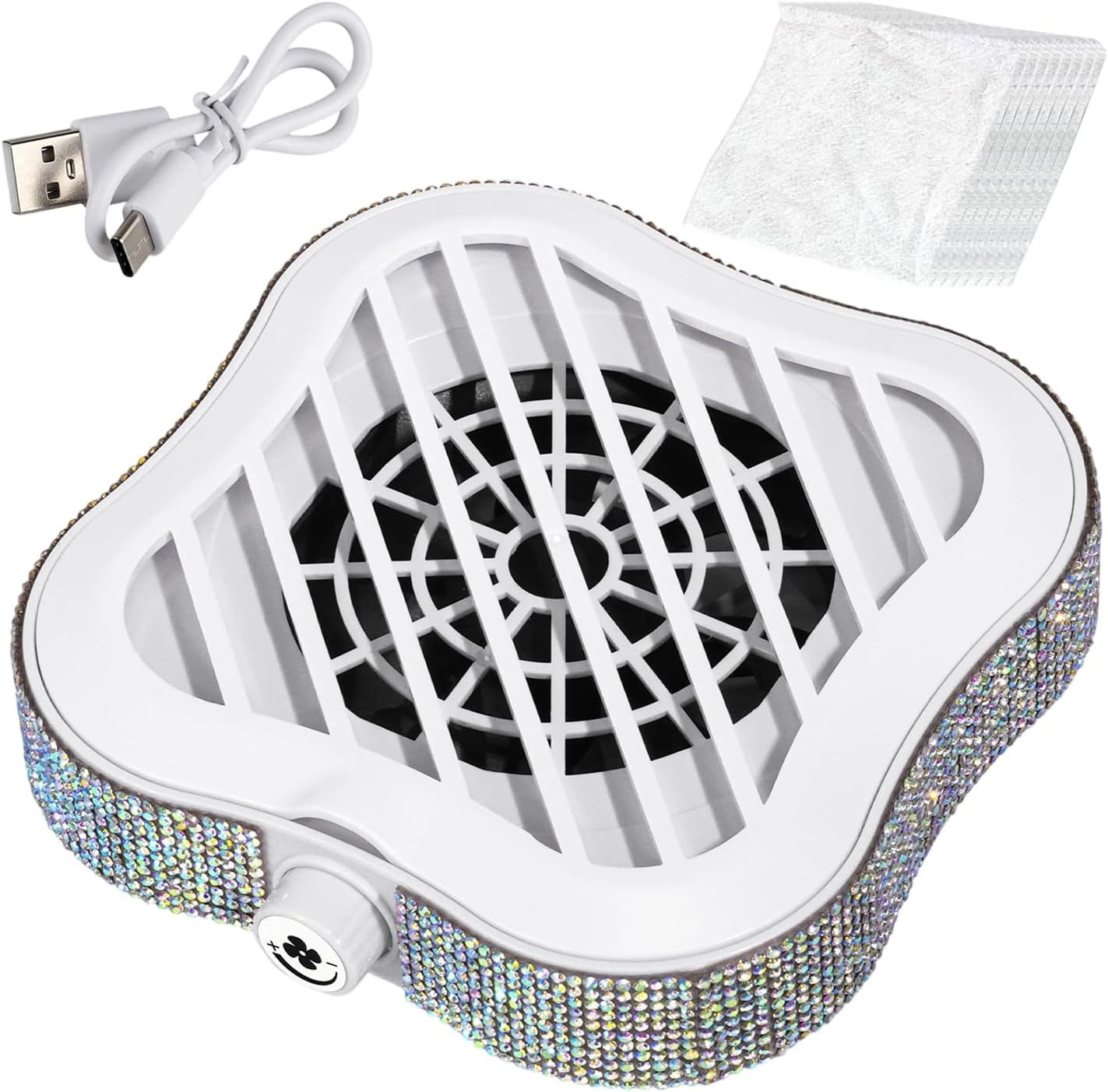 Nail Vacuum, Powerful Low Noise Cleaner, Adjustable Suction Power Nails Dust Collector with 10 Filters, for Salon, Desk, Home, Room Manicure, Beginner to Professional