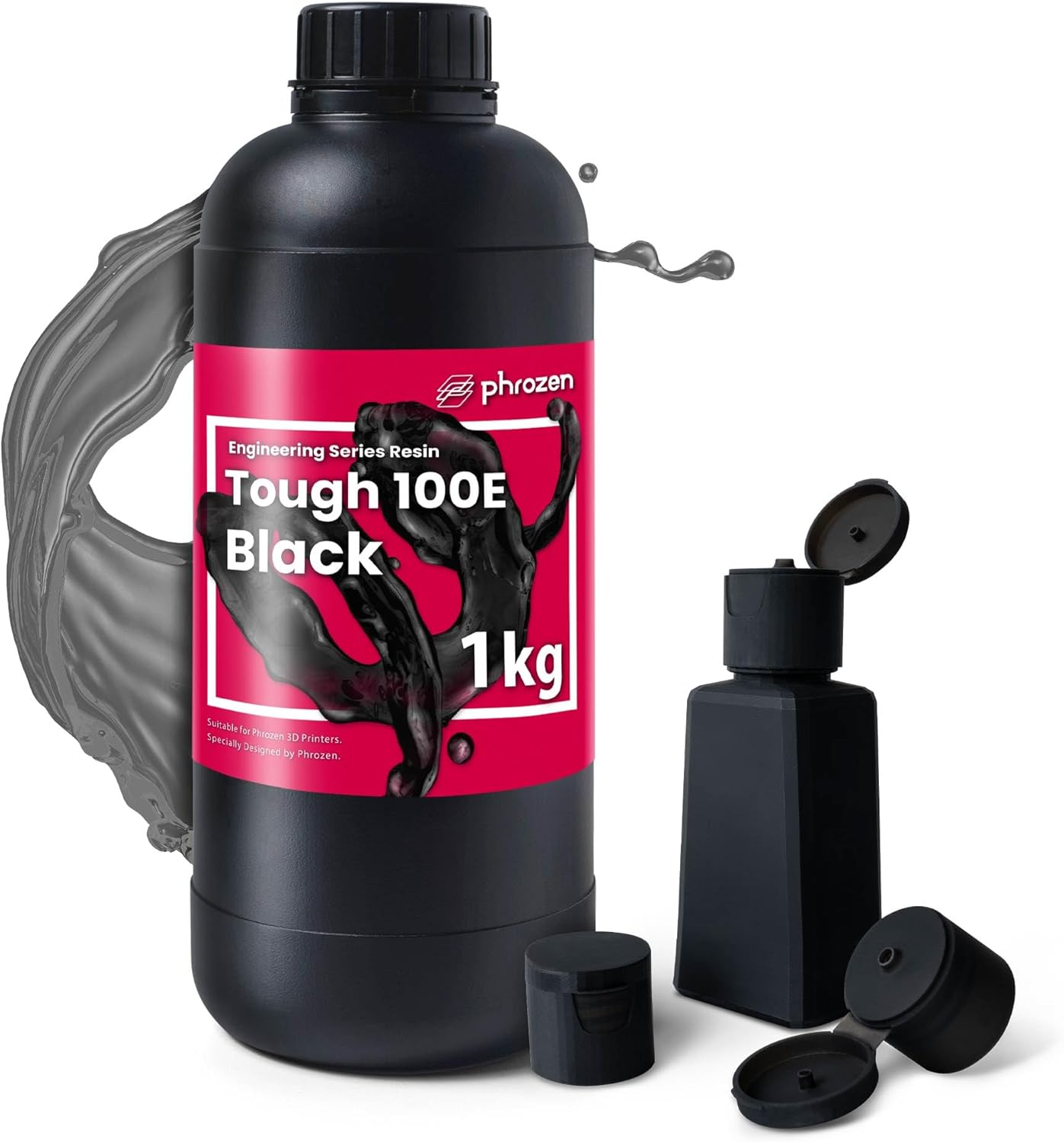 Phrozen Tough 100E 3D Printer Resin | Uv-Curing Resin for Most 405Nm LCD/DLP Printers | Engineering Resin with Toughness - Green (1Kg)