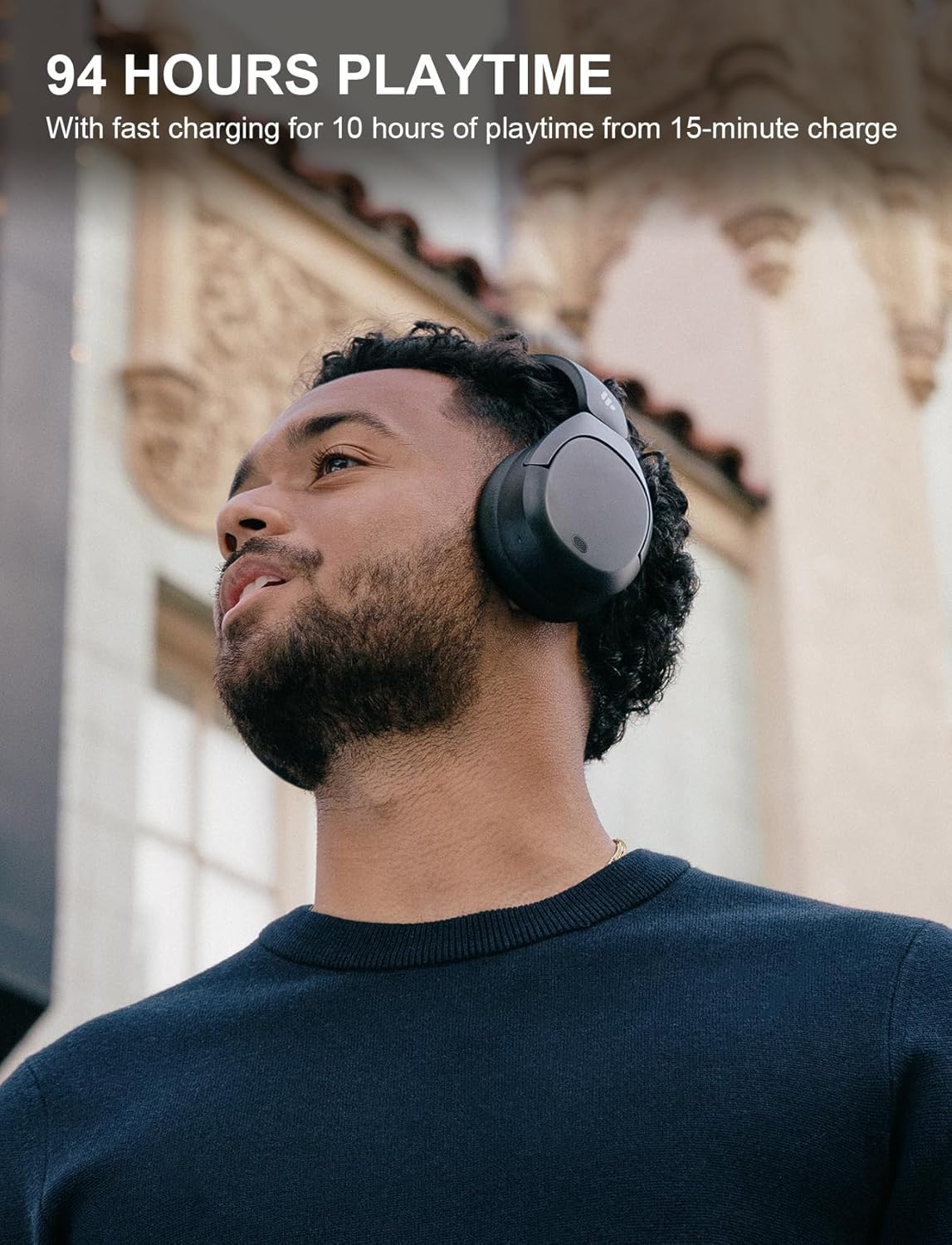 Edifier W830NB Active Noise Cancelling Headphones Bluetooth 5.4, Wired & Wireless Headphone with 6 ANC Modes, LDAC Hi-Res Wireless Audio, 94H Playtime, Custom EQ via App, 267G Light for Travel, Black image number 6