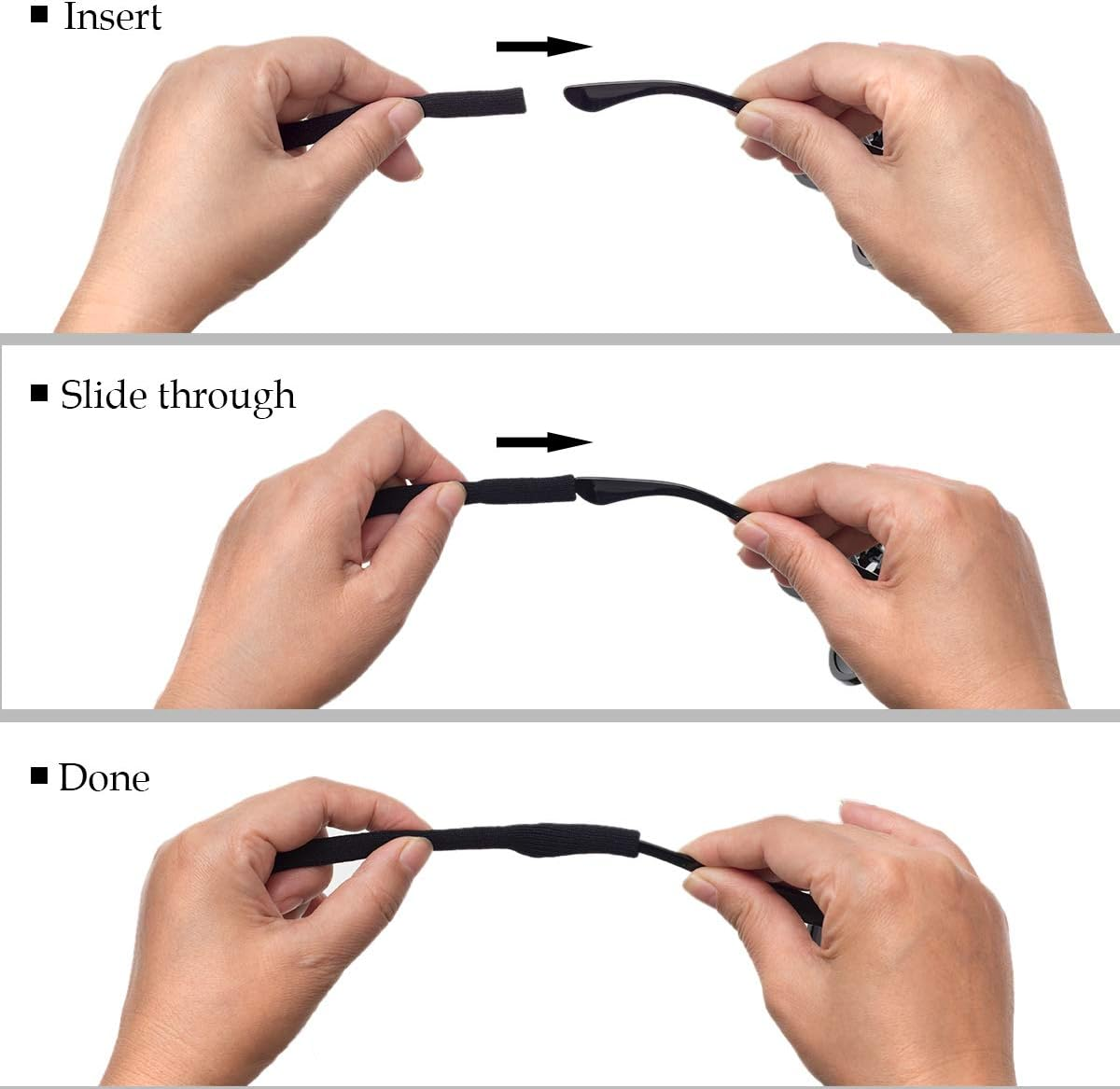 Glasses Strap (Pack of 6) for Men Women Adjustable Sunglasses Eyewear Retainer