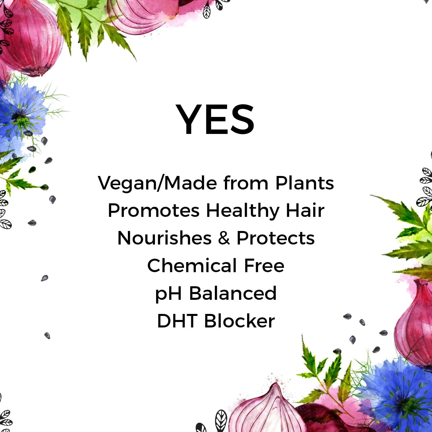 Onion Shampoo with Neem & Black Seed Oil for Dull, Dry Damaged Hair | Reduce Hair Fall, Breakage and Scalp Itching | SLS Free Shampoo | Natural Shampoo | Sulphate Free Shampoo image number 4