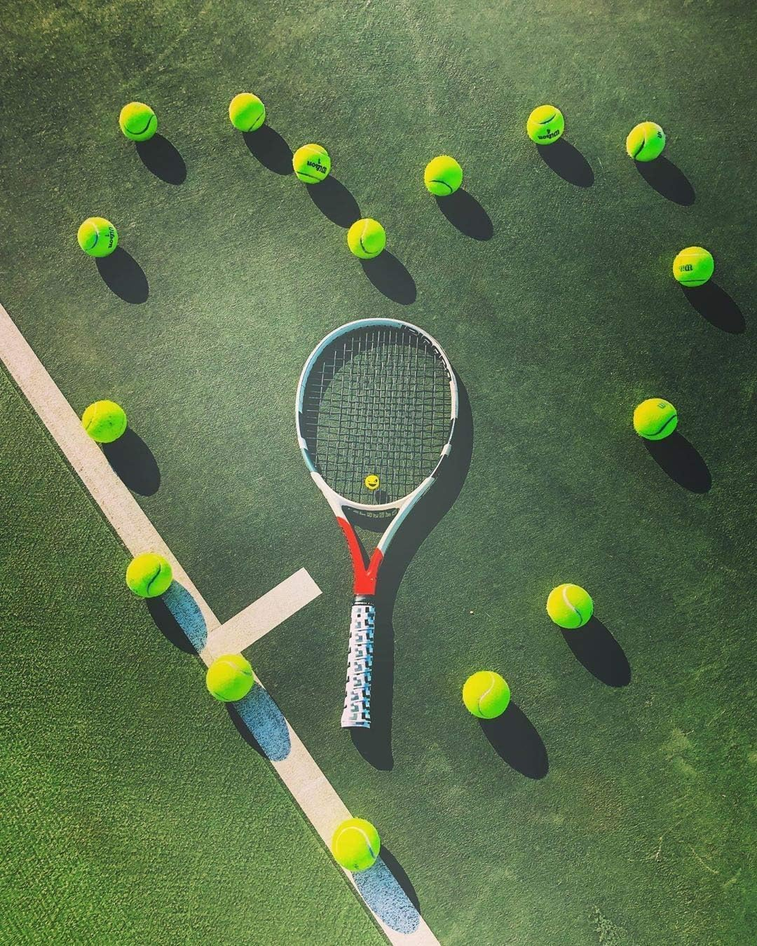 Alien Pros Tennis Racket Grip Tape (6 Grips) - Precut and Dry Feel Tennis Grip - Designer Tennis Overgrip Grip Tape Tennis Racket - Wrap Your Racquet for High Performance (6 Grips)