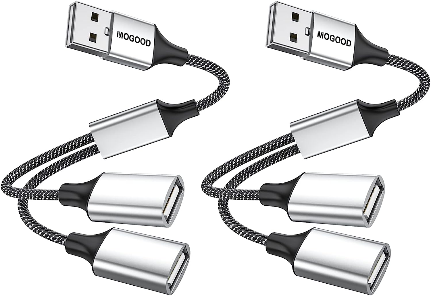 USB Splitter Cable MOGOOD USB Y Splitter Adapter Dual USB 2.0 Power Cord Extension for Charging/Data Transfer/Laptop/Mac/Car image number 5