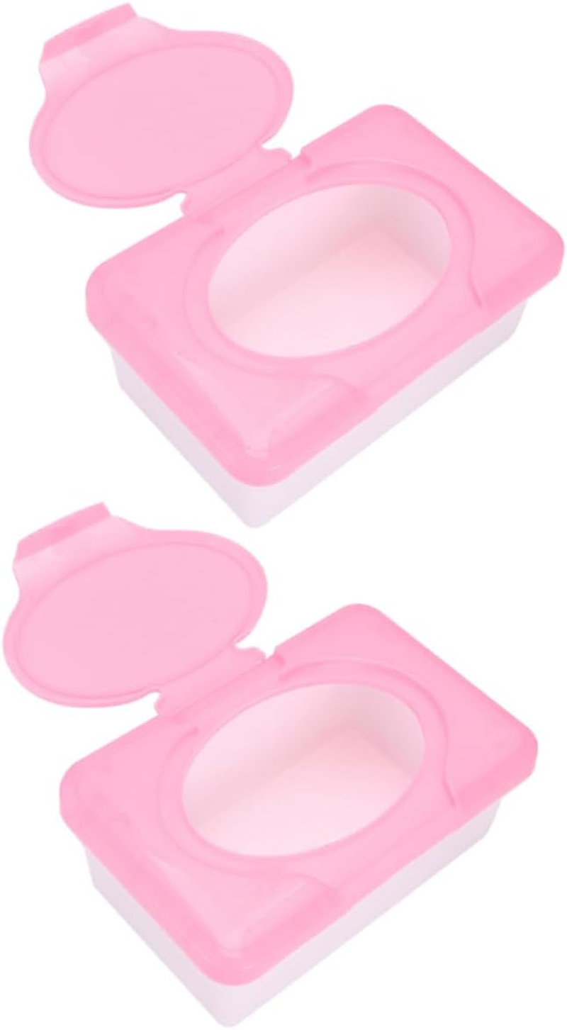 Alipis Wet Tissue Storage Box 2Pcs Sealed Organizer for Home Office Hotel Kitchen image number 1