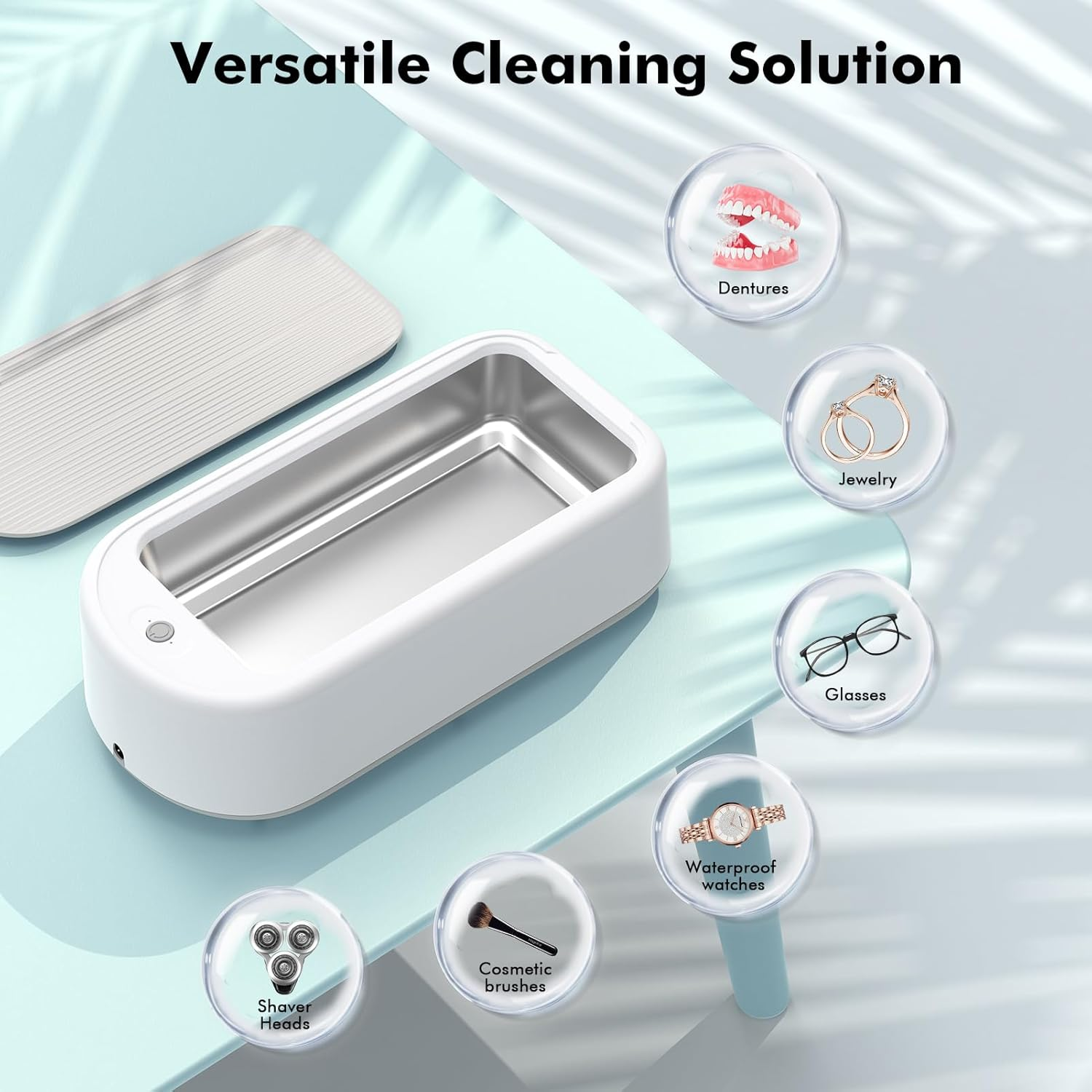 Ultrasonic Cleaning Device 48 Khz Ultrasonic Cleaning Device Glasses 640 Ml Ultrasonic Cleaner 40 W Jewellery Cleaner Ultrasonic Glasses Cleaner Ultrasonic Device for Jewellery Dentures image number 4