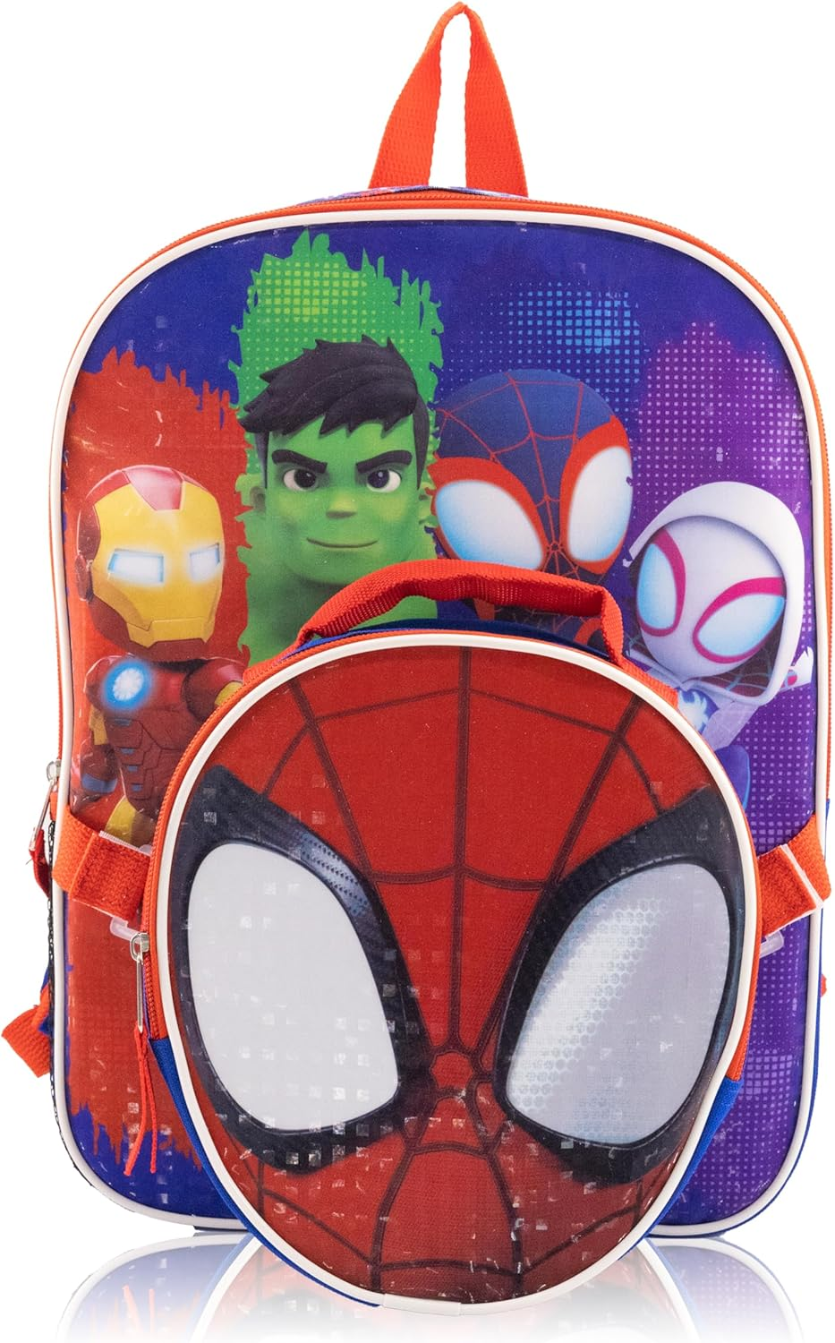 'Fast Forward 14'' Licensed Kids Backpack with Lunch Box for Kids | Insulated Lunch Bag for Boys, Girls, Toddlers' - Bluey image number 4