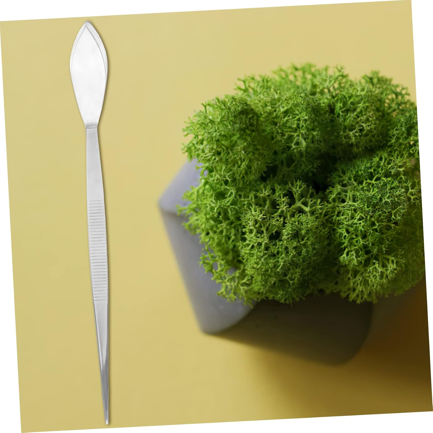 Milisten Stainless Steel Bonsai Tweezers with Ergonomic Handle and Spatula Durable Gardening Tool for Moss Maintenance Plant Pruning and Potted Plant Care Compact Crafting Tweezer For image number 6