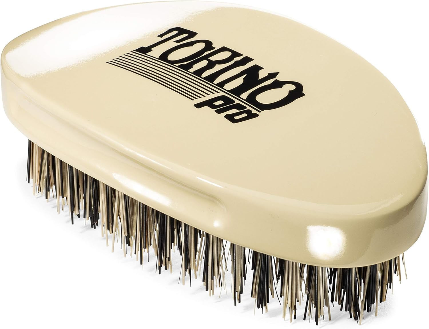 Torino Pro Wave Brush #1000 - by Brush King - Medium Hard Oval Palm/Military 360 Waves Brush