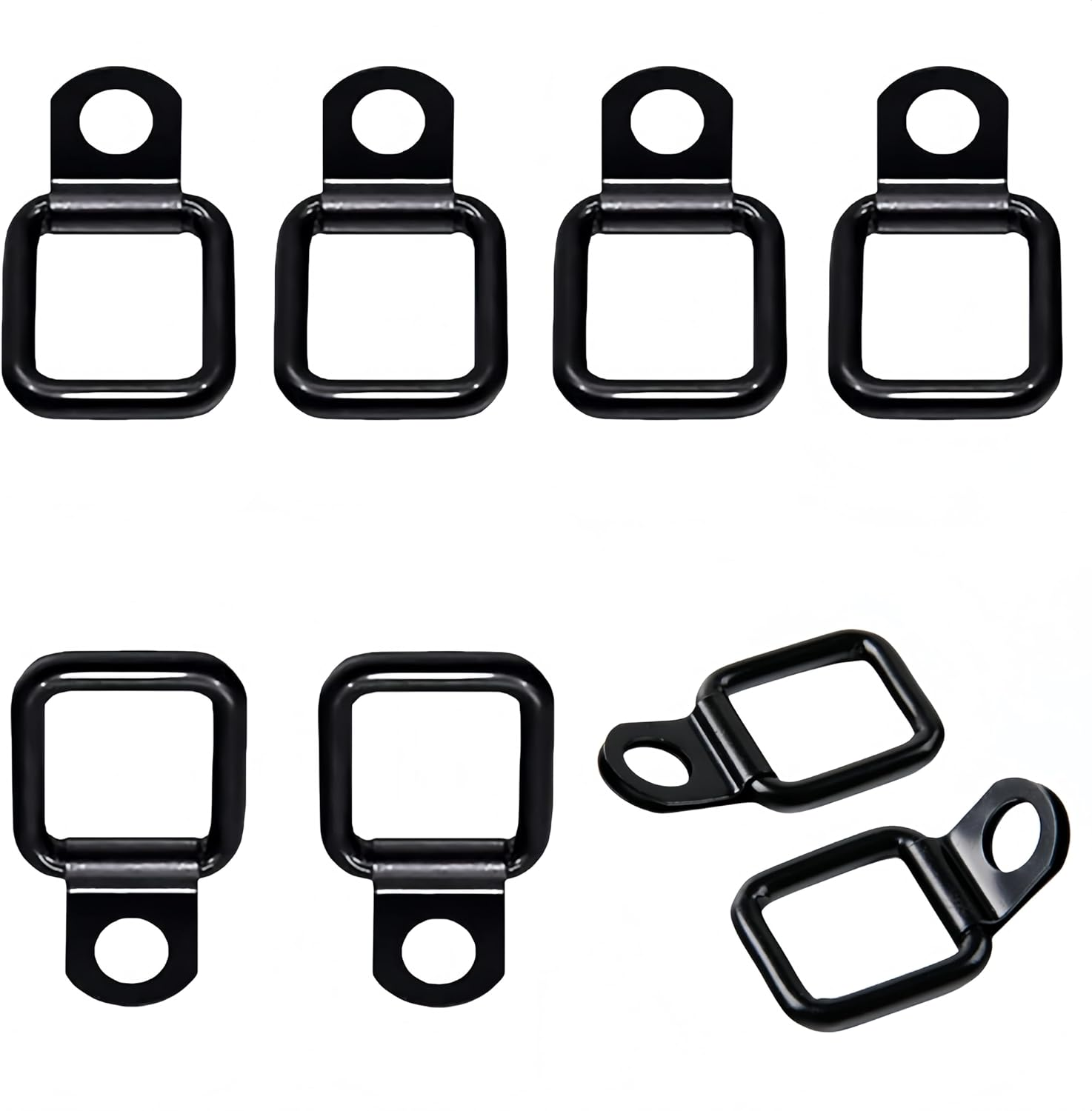 8Pcs Tie down D Ring Anchor, Ai-Oumleef Tie down D Ring Set, Easy-To-Install Truck Tie Downs, Compatible with Cargo Cover Mounts, Heavy-Duty Accessories for Truck, Trailer, Camper, Boat and More image number 2