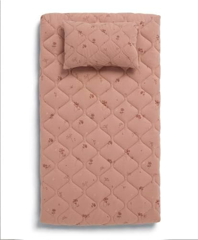 Mamas & Papas Luxury Baby Nappy Changing Mattress with Machine Washable Cover, Removable Towelling Insert & Detachable Pillow, Wildflower image number 2