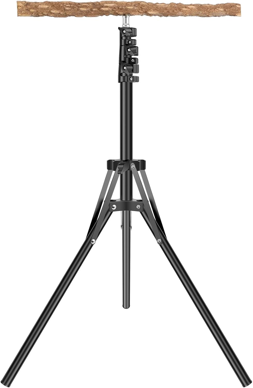 Bird Perch Stand, 15.7-61.8Inch Standing Adjustable Height Parrot Training Perch, Hanging Portable Detachable Travel Perches, Indoor and Outdoor Bird Stands for Small Medium image number 4