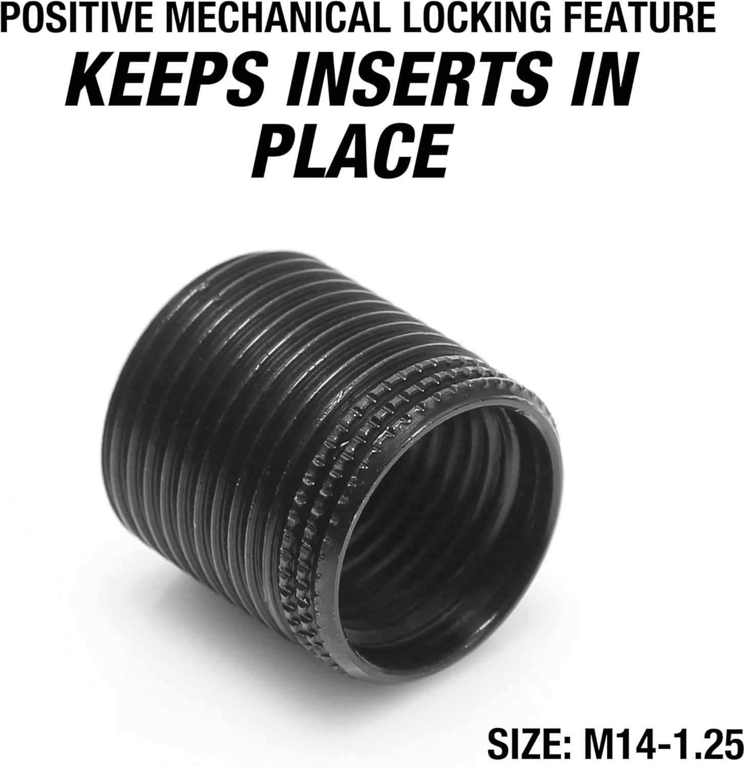 OEMTOOLS 25648 Fix-A-Thread Spark Plug Saver Inserts, Metric, M14-1.25, Socket Rethreading Kit Components for Car, Truck, RV, and Aviation Repair, 14Mm Thread image number 4