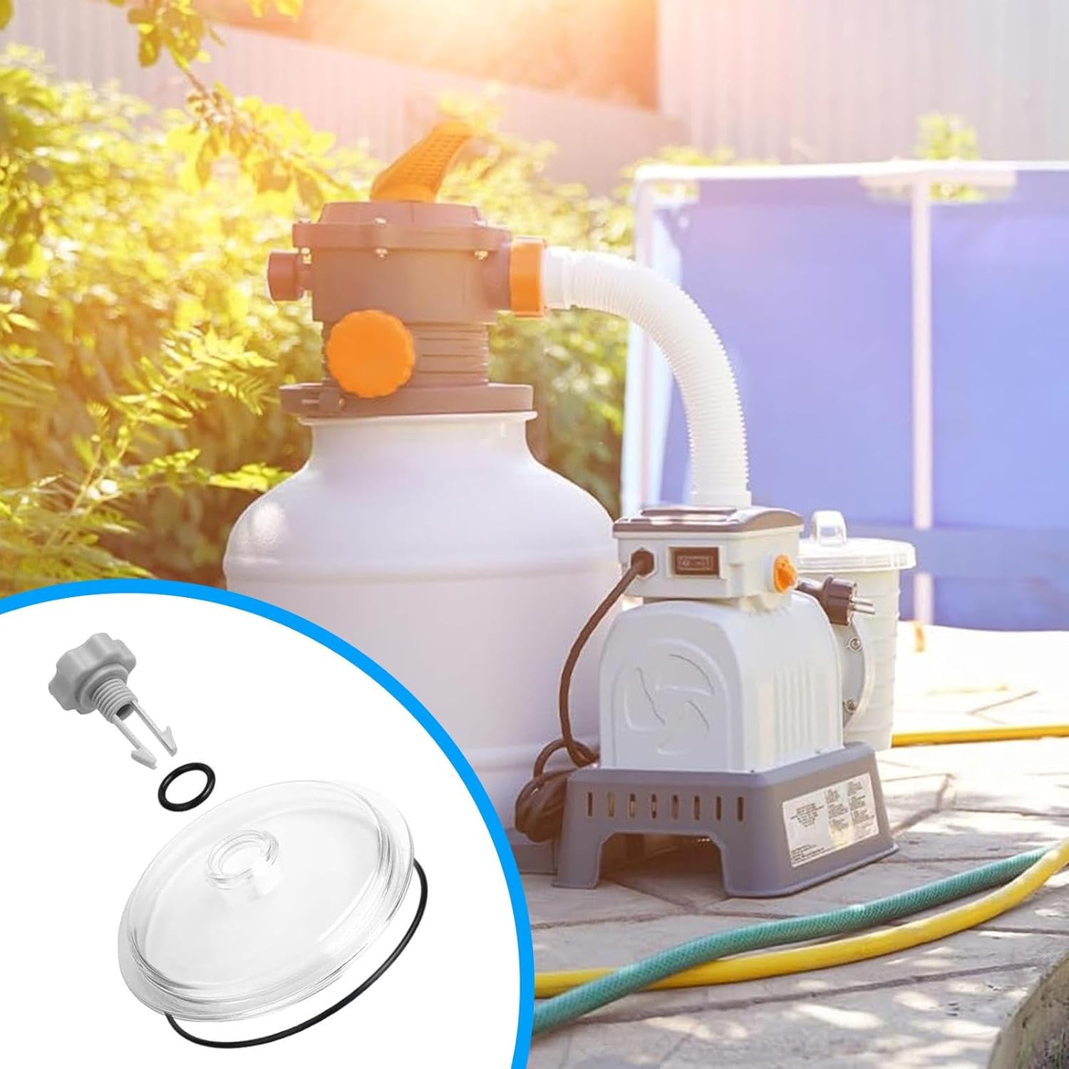 Sand Filter Replacement Parts - Filtration Leaf Trap Catcher Lid - Pool Pump Replacement Parts Not Fit for 14 and 16 Inch Filter image number 1