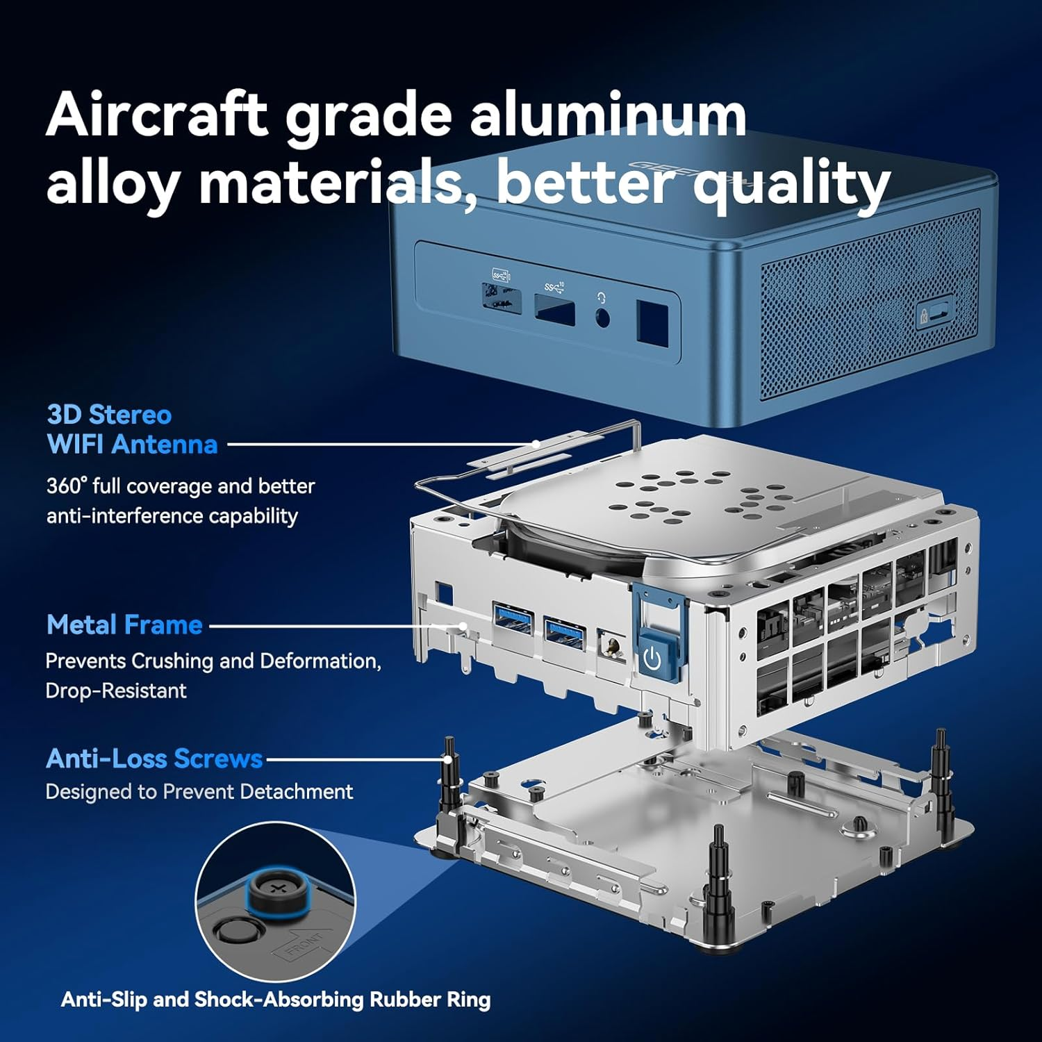 GEEKOM Mini IT13 Mini PC (3-Year Quality Support), 13Th Gen Intel I9-13900Hk Mini Computers(14C/20T), 32GB DDR4&2TB M.2 2280 Nvme Gen4*4 SSD, Windows 11 Pro Wi-Fi 6E/Bluetooth 5.2/USB 4.0/2.5G LAN image number 2