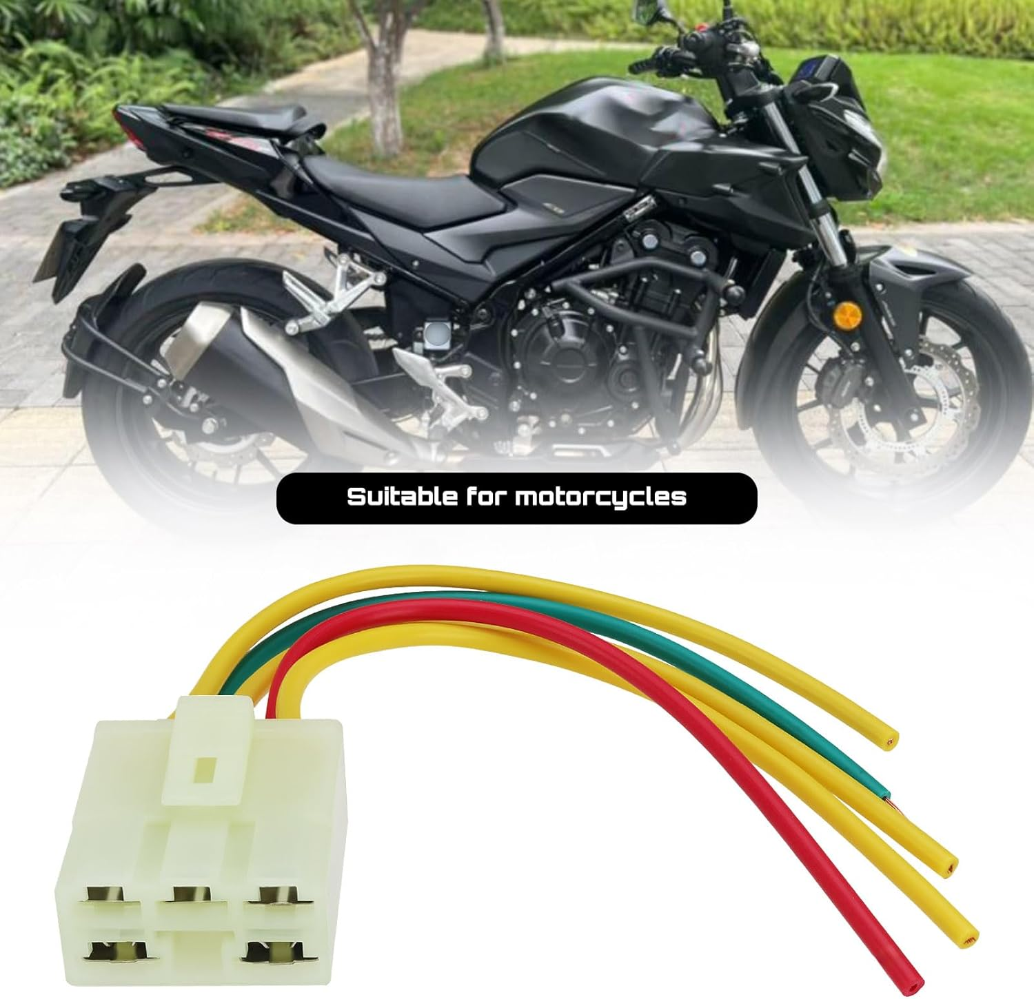 1Pc Motorcycle Voltage Regulator Rectifier Cable Accessories 5 Pin Voltage Regulator Wiring Harness Compatible with Honda CBF 600 400 image number 2