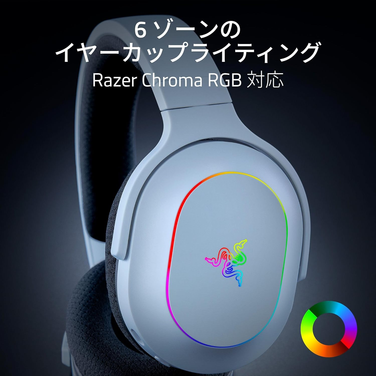 Razer Barracuda X Chroma (White Edition) Wireless Gaming Headset, Triforce 40Mm Driver, Removable, Hyperclear Cardioid Microphone, 70 Hour Operation, 2.4 Ghz/Bluetooth Fast, RGB Compatible, PC / PS5 image number 3