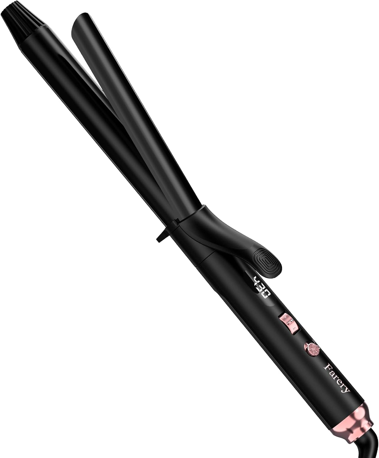 FARERY Long Barrel Curling Iron 1 Inch, Ceramic Curling Iron for Thin Hair, Infused Argan Oil & Keratin, Long Lasting Styling, 11 Adjustable Temp, Include Clips & Silicone Pad image number 4