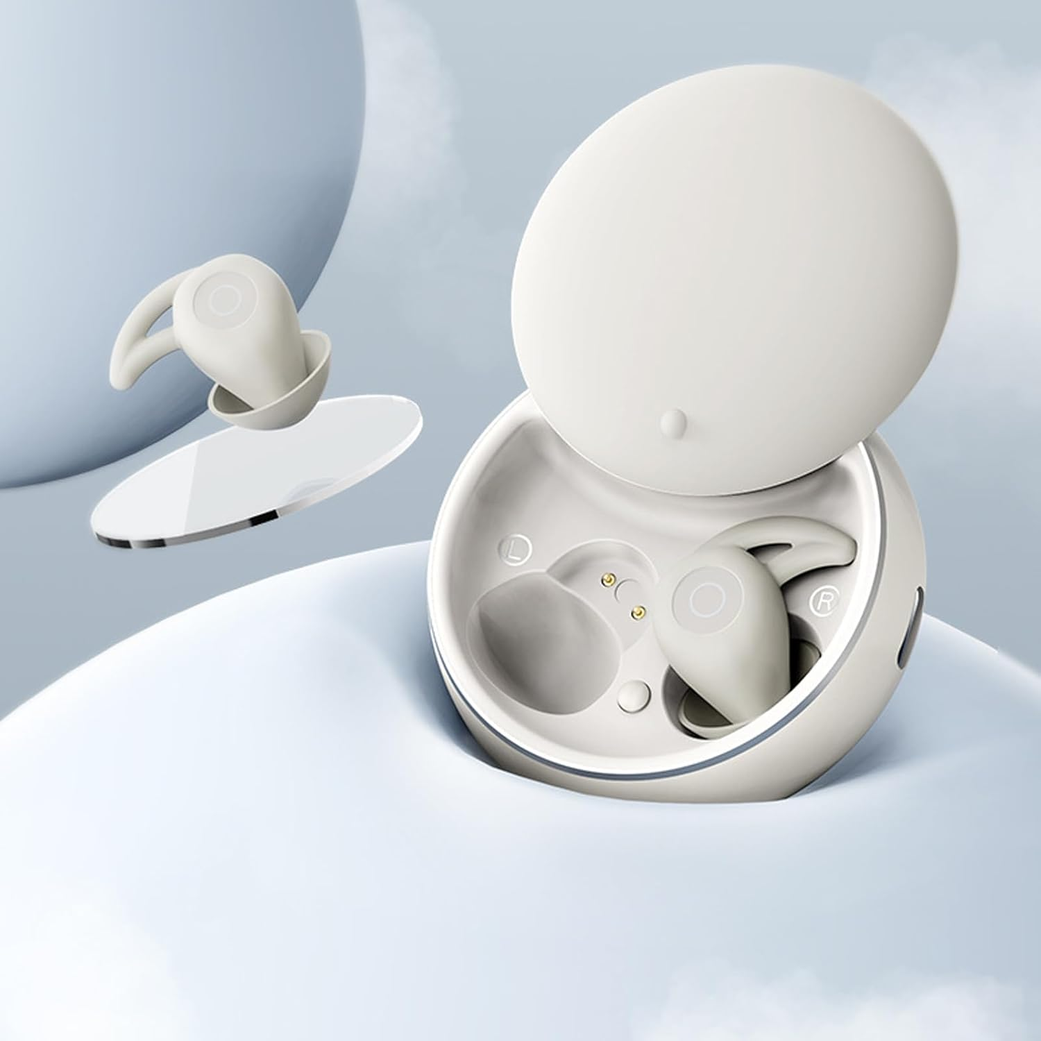 Noorasleep Snoozepods Pro, Snoozepods Pro - Bluetooth Sleepbuds, Noorasleep Earbuds Pros with Smart Case, Soft and Snug Fit, Noise Reduction for Side Sleepers,All-Night Battery Life (Black) image number 2