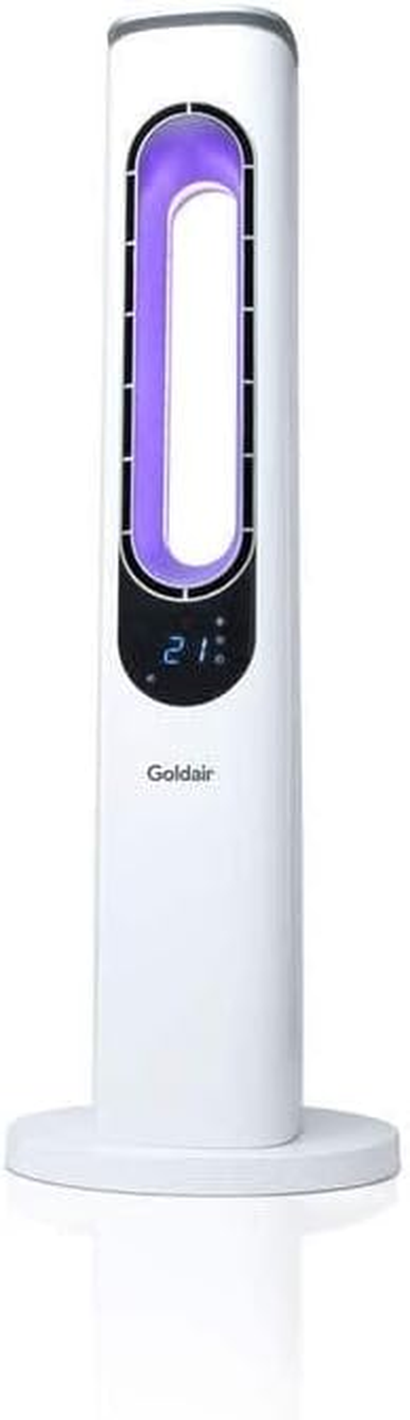 Goldair 94Cm Bladeless Tower Fan with 3 Speed Settings, 3 Wind Modes image number 3