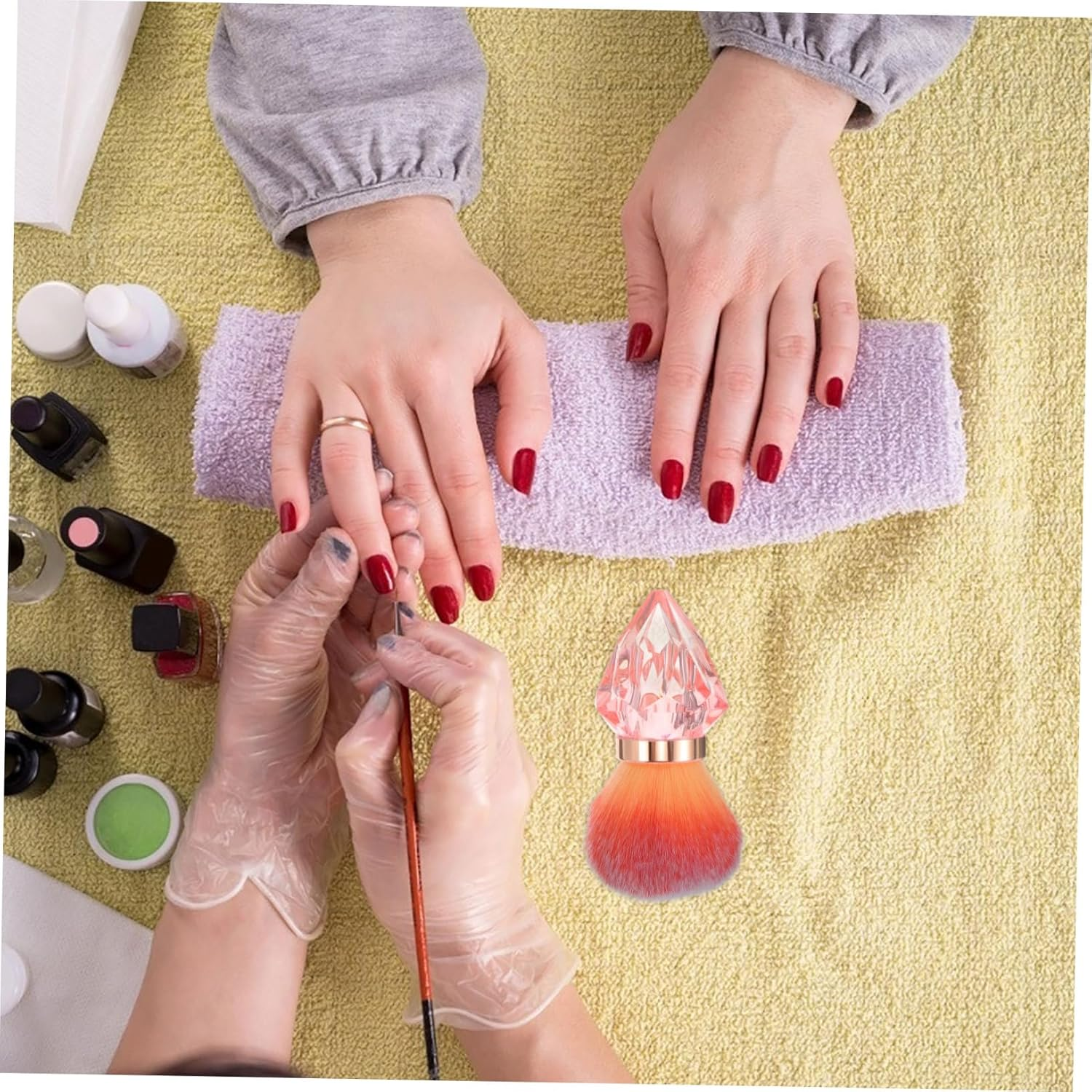 ELAYARD Nail Art Brush Large Powder Applicator Soft Bristles Nail Dust Brush for Makeup Manicure image number 2