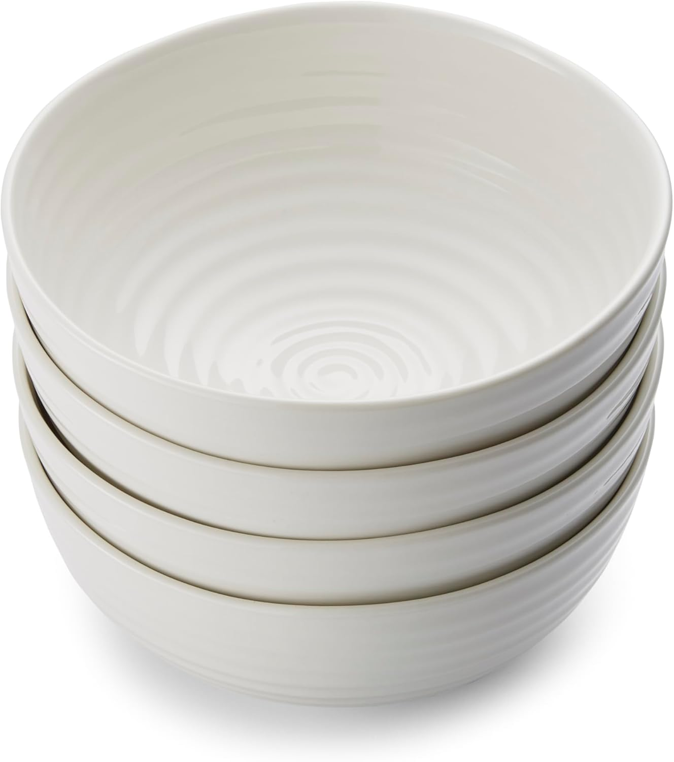 Sophie Conran for Portmeirion Noodle Bowl, Porcelain, White, 18 X 18 X 7.9 Cm - Pack of 4