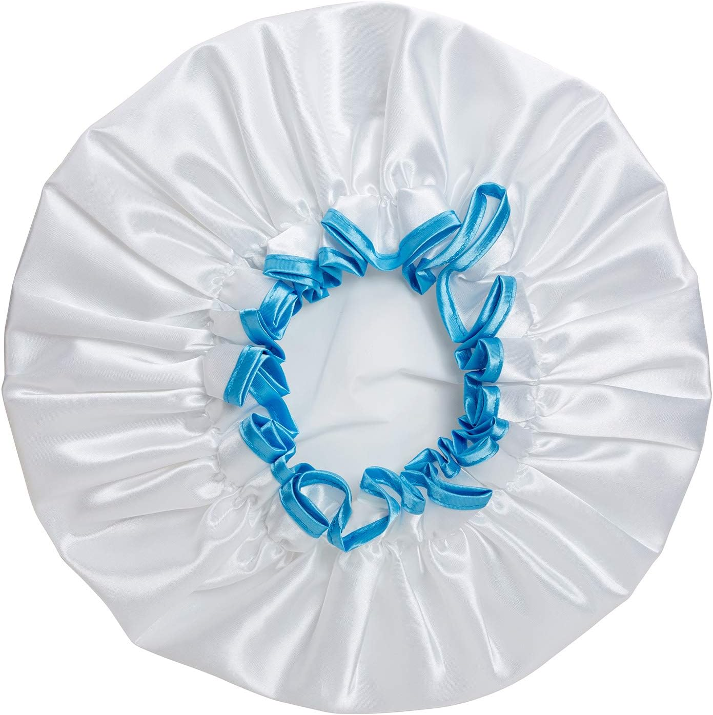 Bodylife Shower Cap Reusable Bath Cap Dual Layered Waterproof Extra Large White 35Cm image number 2