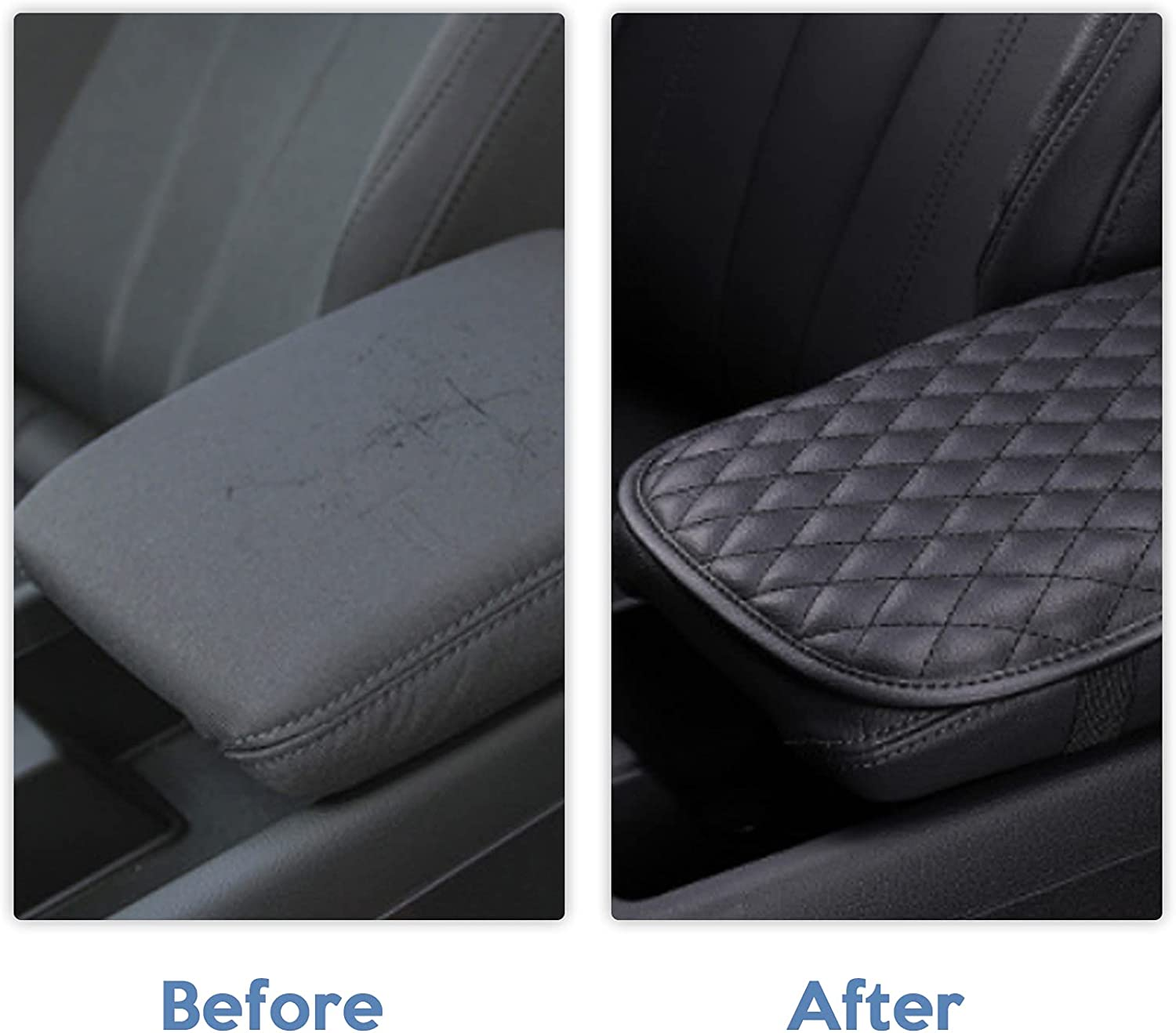 Center Console Cover Worthplanet PU Leather Universal Central Console Armrest Box Cover Waterproof Center Console Pad Protector Fit for Most Vehicle SUV Truck Car W120001