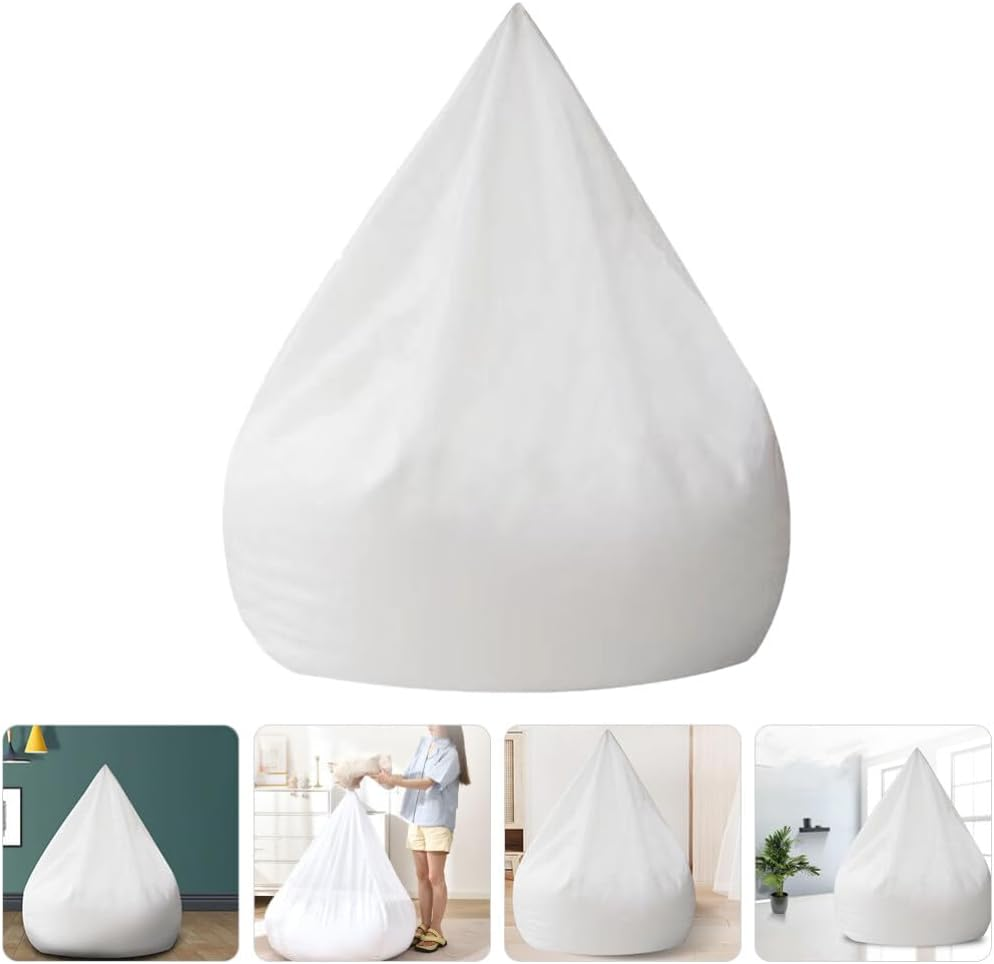 Lazy Sofa Liner Cover Replacement Comfortable Bag Liner Bag Washable Soft Inner Cover for Lazy Sofa White image number 1