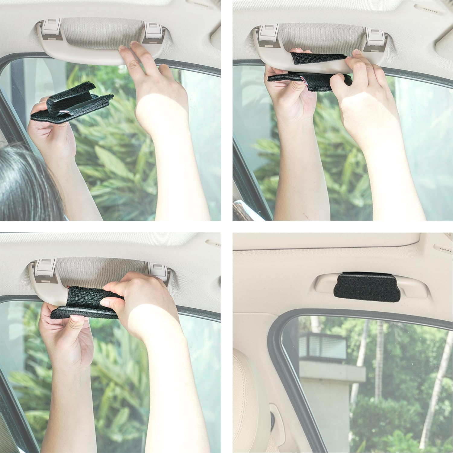 TFY Car Interior Roof Handle Sunshade - Side Window Sun Protection for Driver or Passenger, Reduces Glare and Heat, Easy Installation and Storage (Gray) image number 1