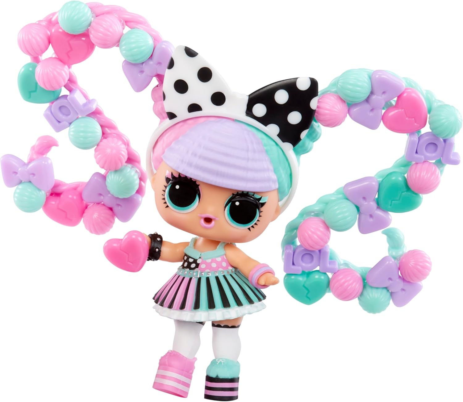 L.O.L. Surprise! Hair Beads Tots - Collectible Doll with 60+ Hair Beads - Hair Beads Doll with DIY Hairstyles - Suitable for Girls and Boys Ages 4+