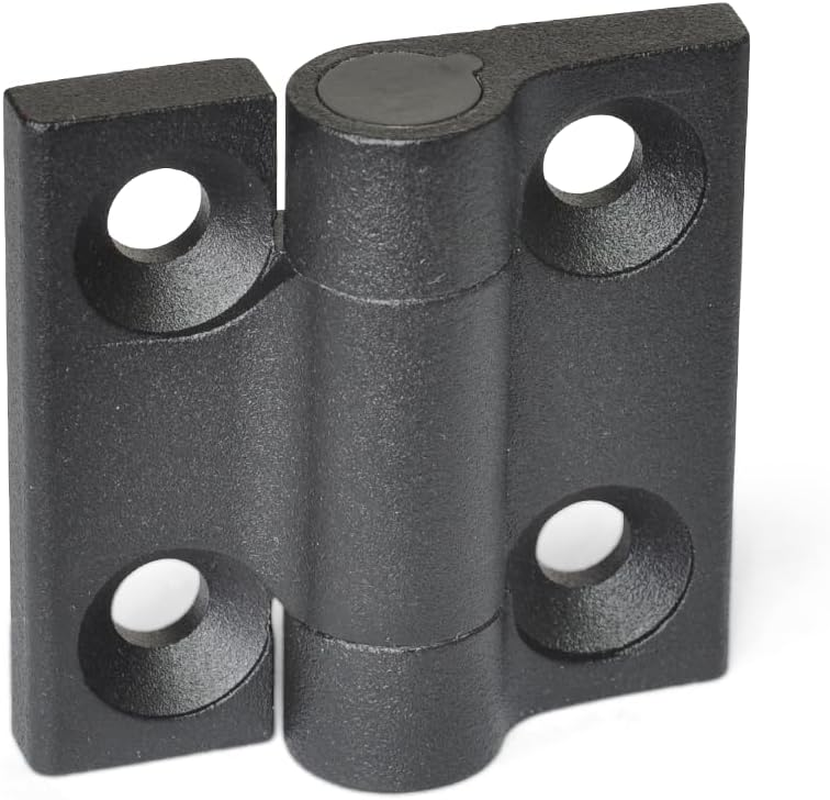 Ganter Normelemente Spring Hinge, Hinge with Spring Return, GN 437.3-ZD-60-60-L2-SW, Die-Cast Zinc, 60 X 60 Mm, Closing