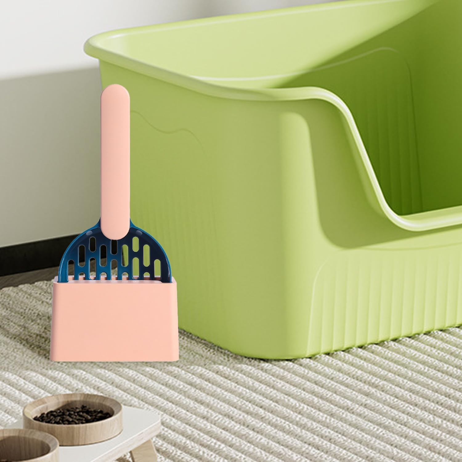 UOPJDD 1-Piece Cat Litter Scoop with Base and 1 X Replacement Scoop, Plastic Cleaning Scoop, Pet Supplies, Cleaning Tools for Cat Litter image number 1