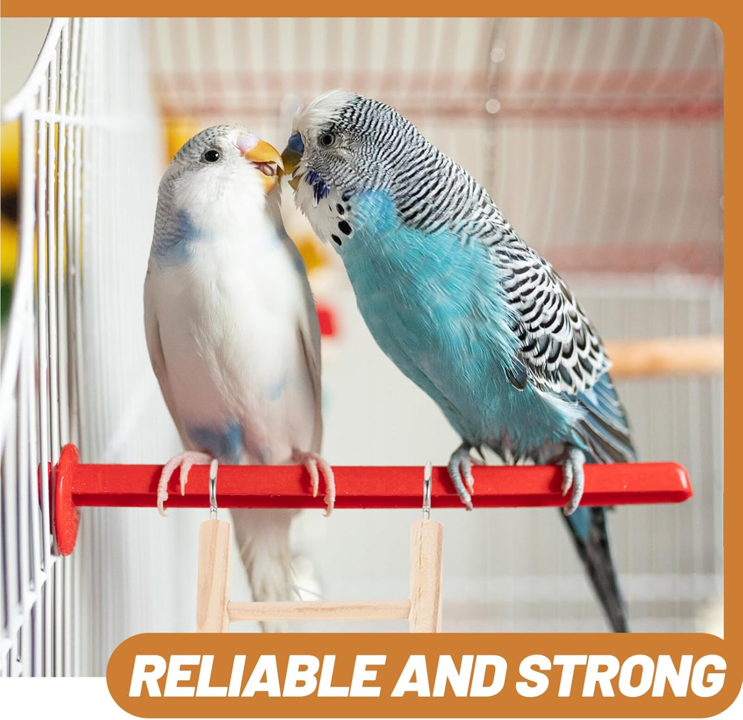 Kisangel Wooden Bird Ladder Bird Ladder Cage Parrot Climbing Ladder Toy for Pet Birds Toy image number 1