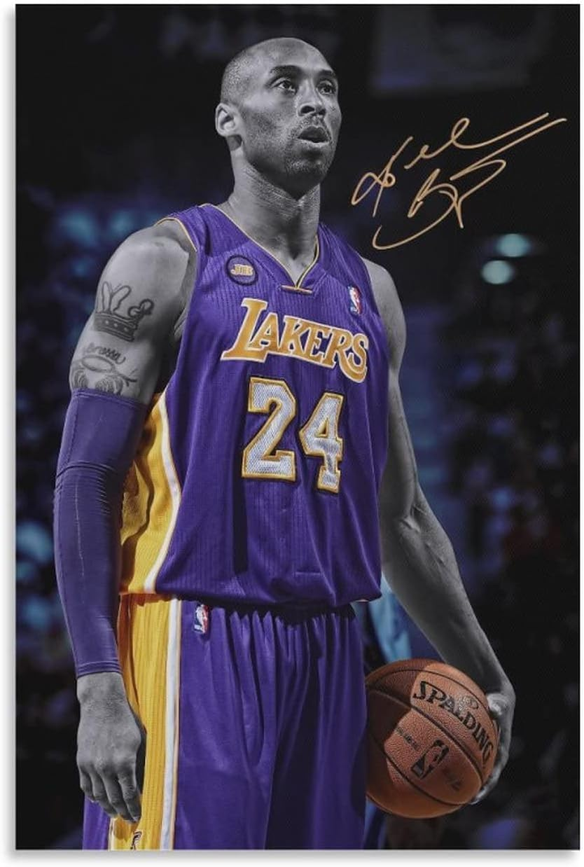 Kobe Poster Basketball Sports Legend Star Art Poster Canvas Wall Art40X60Cm Unframed (M) - A image number 5