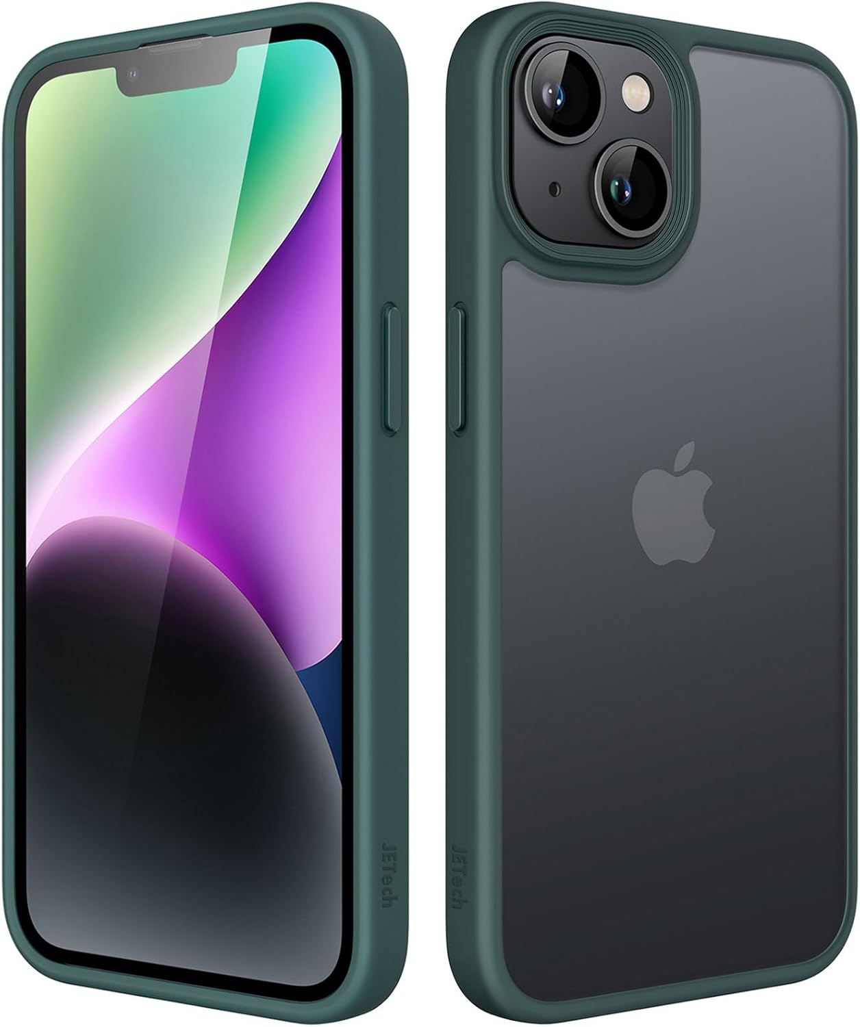 Jetech Matte Case for Iphone 14 6.1-Inch, Shockproof Military Grade Drop Protection, Frosted Translucent Back Phone Cover, Anti-Fingerprint (Black)