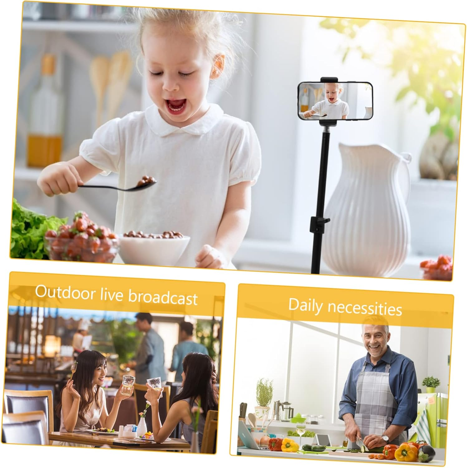 Live Streaming Phone Holder Stand Phone Suction Vacuum Suction Holder for Stand Accessory image number 3