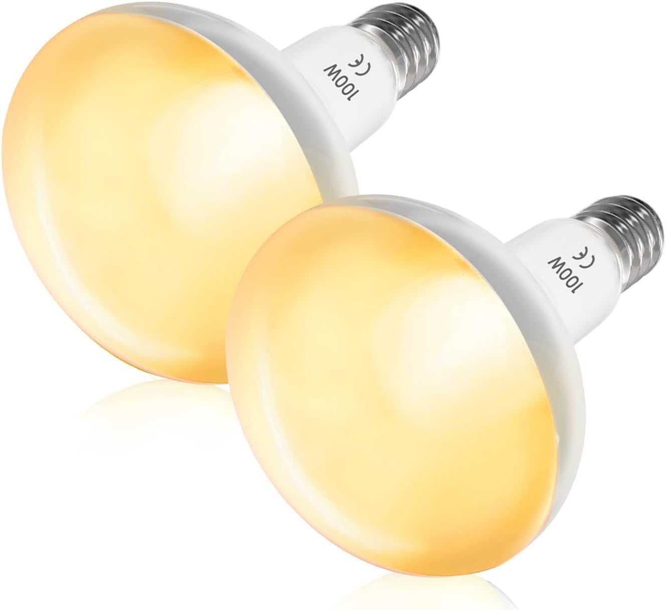 100W Reptiles Heat Bulb E27 Base Warm White Light Basking Bulb, Dimmable UVA Heat Lamp Bulbs for Reptiles, Chicks, Tortoise, Bearded Dragon, Dogs, Lizard 2Pack image number 1