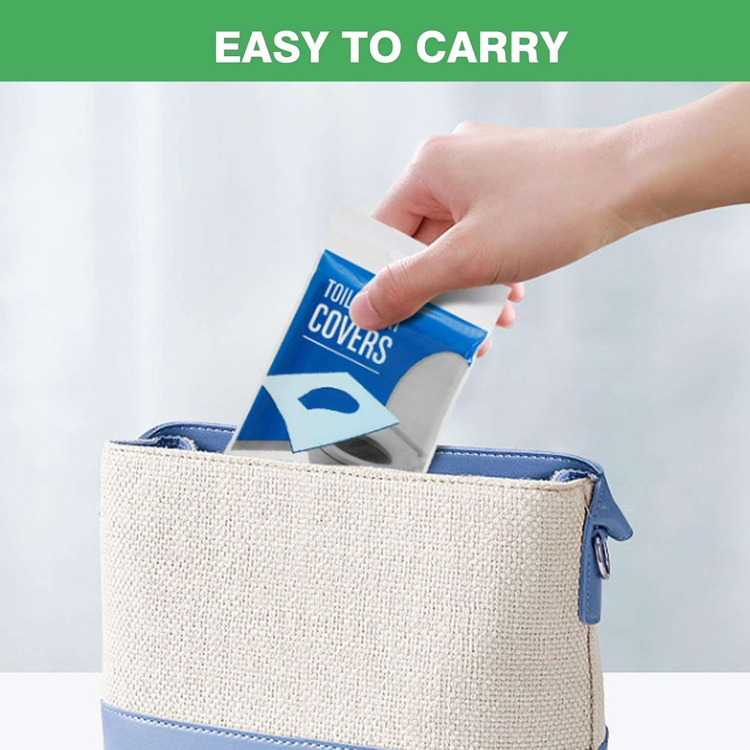 Toilet Seat Covers Disposable,100-Count Toilet Seat Cover - Flushable-Paper Toilet Liners for Travel,Public Restrooms, Airplane, Camping by H HOME-MART image number 1